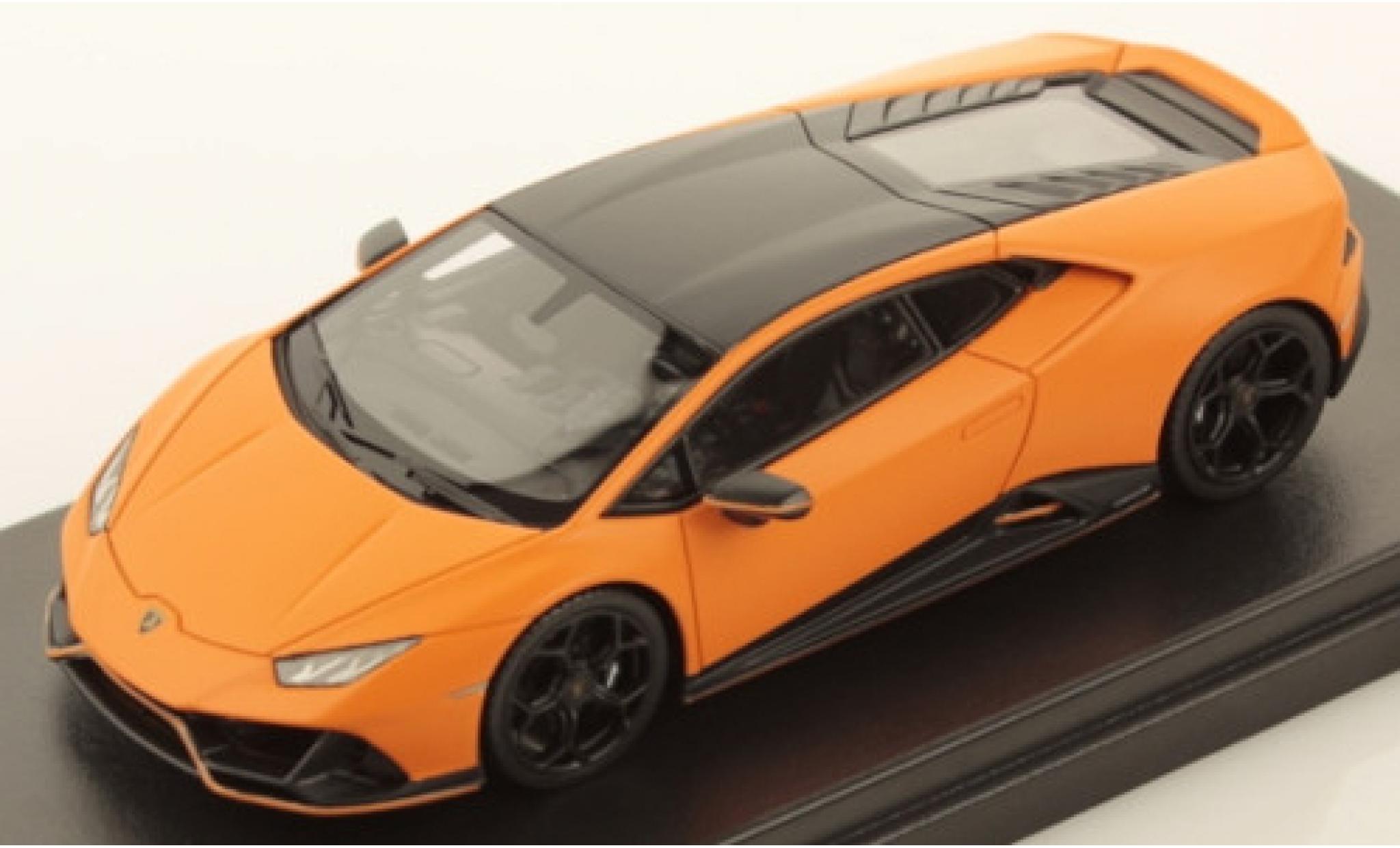 Lamborghini Huracan 1/43 Look Smart Evo Fluo Capsule matt-oranje/matt-zwart modelauto