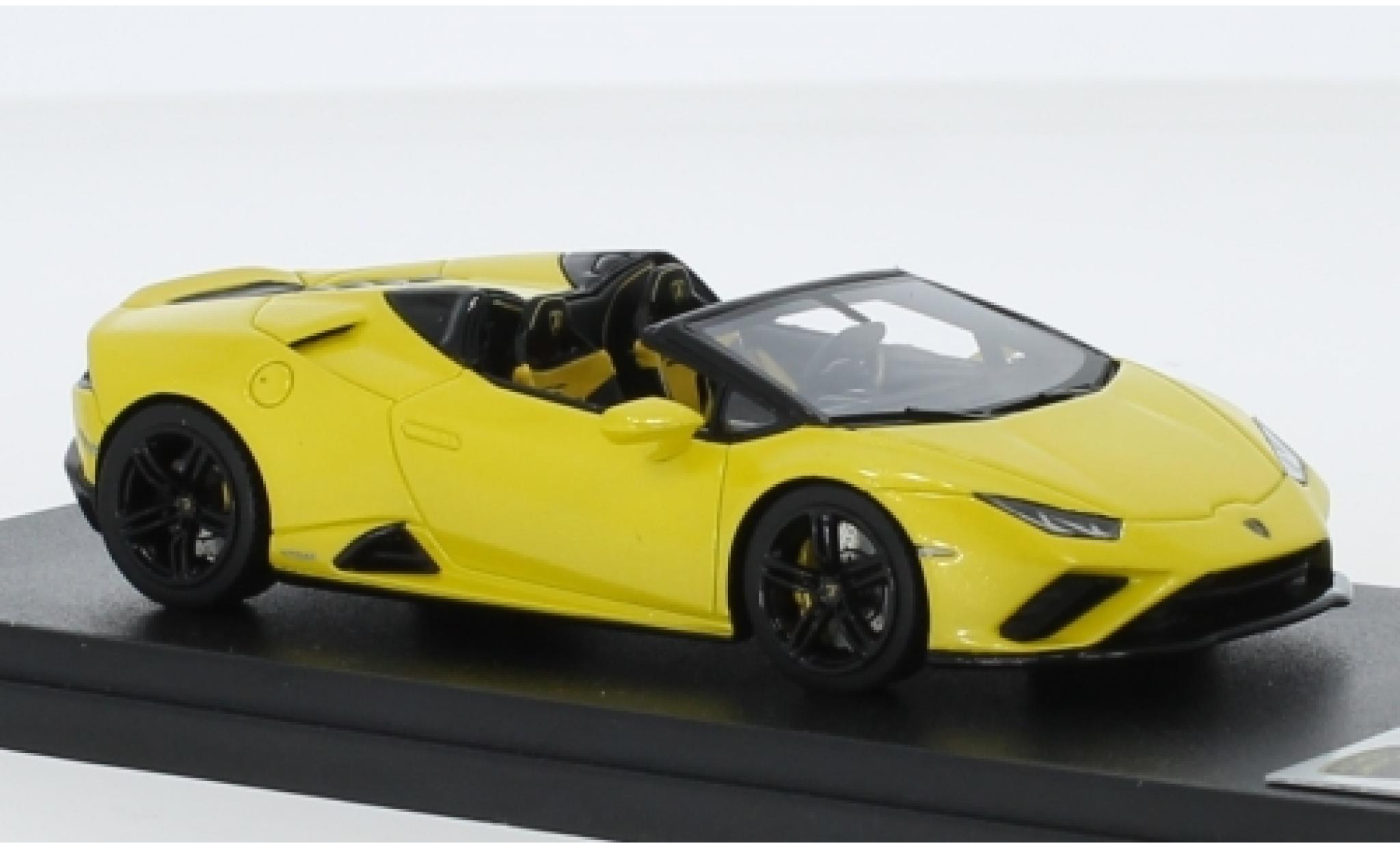 Lamborghini Huracan 1/43 Look Smart Evo RWD Spyder metallic geel 2019 modelauto