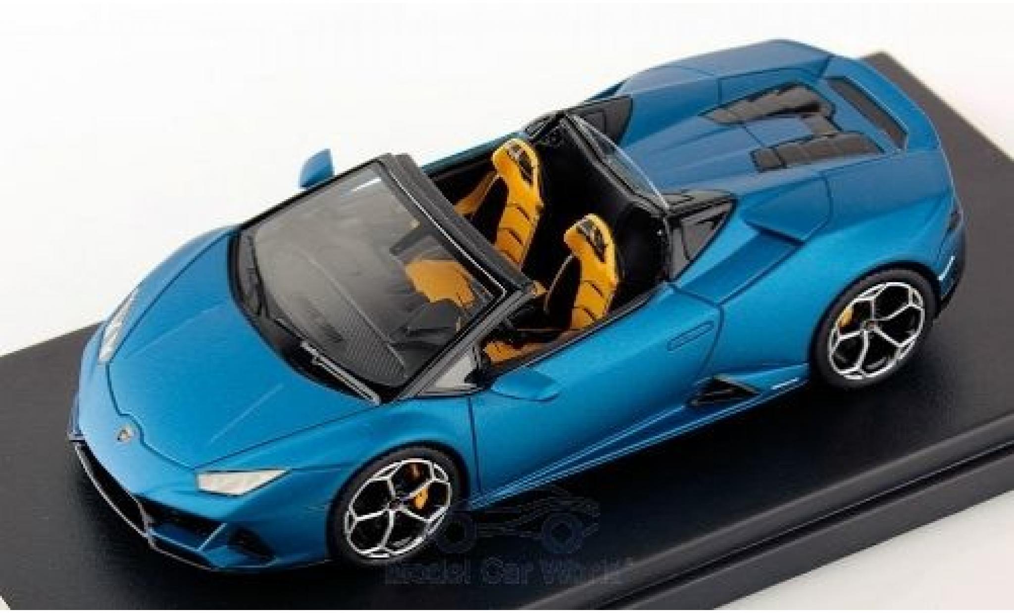 Lamborghini Huracan 1/43 Look Smart Evo Spyder matt-blauw 2019 modelauto
