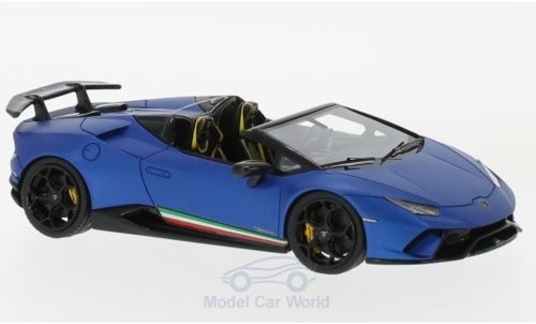 Lamborghini Huracan 1/43 Look Smart Performante Spyder matt-blauw modelauto