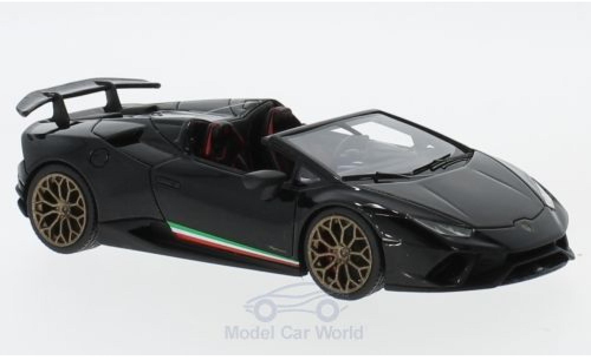Lamborghini Huracan 1/43 Look Smart Performante Spyder metallic zwart modelauto