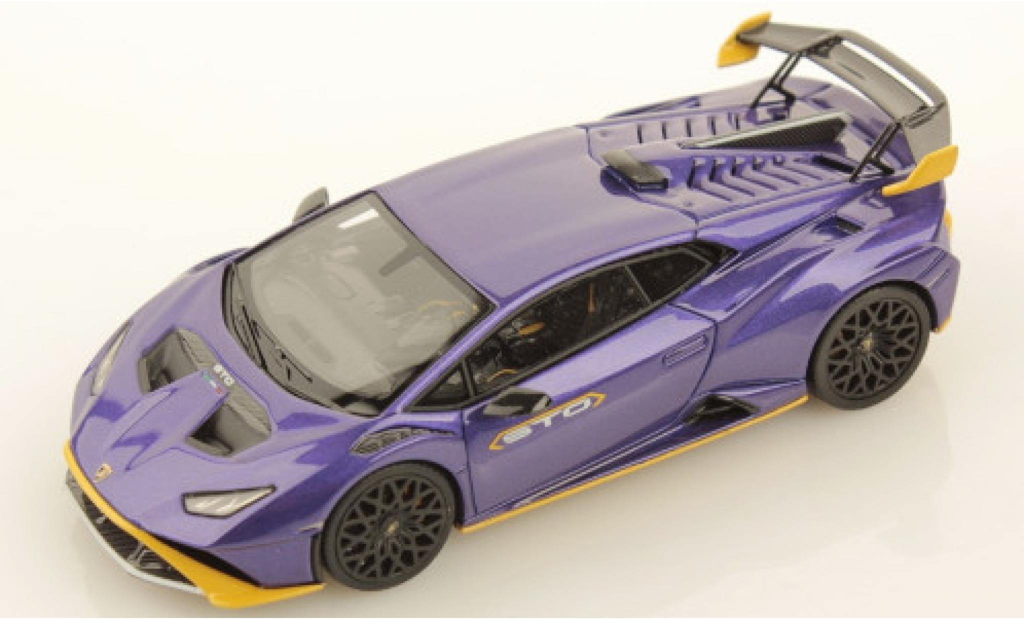 Lamborghini Huracan 1/43 Look Smart STO metallic paarsee/metallic geel modelauto