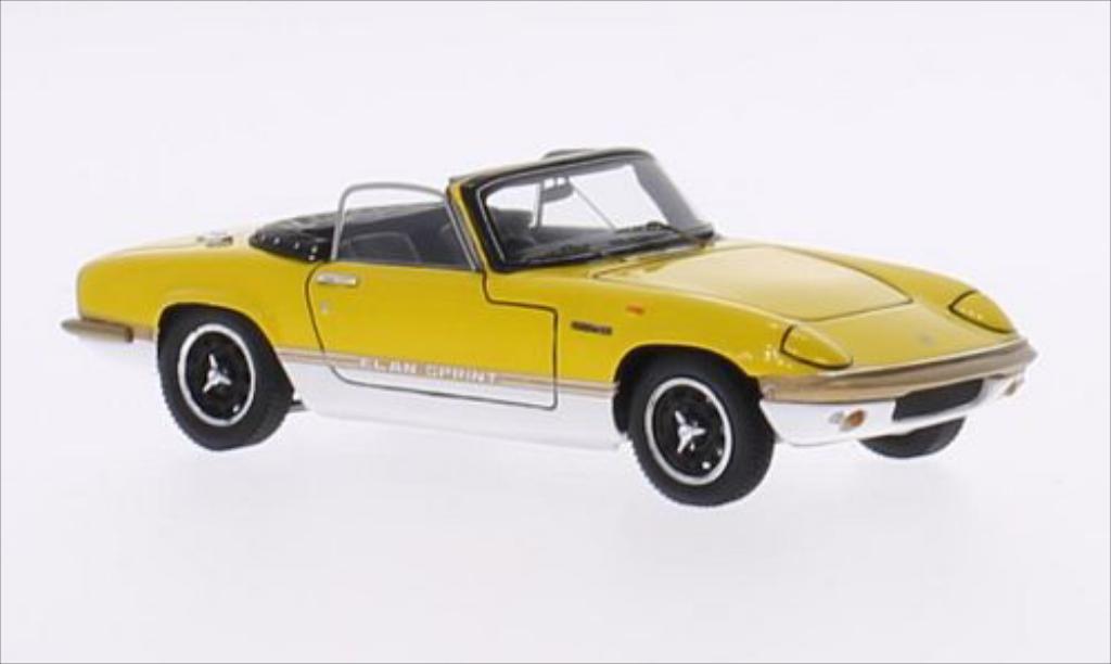 Lotus Elan 1/43 Spark Sprint DHC geel/wit RHD modelauto