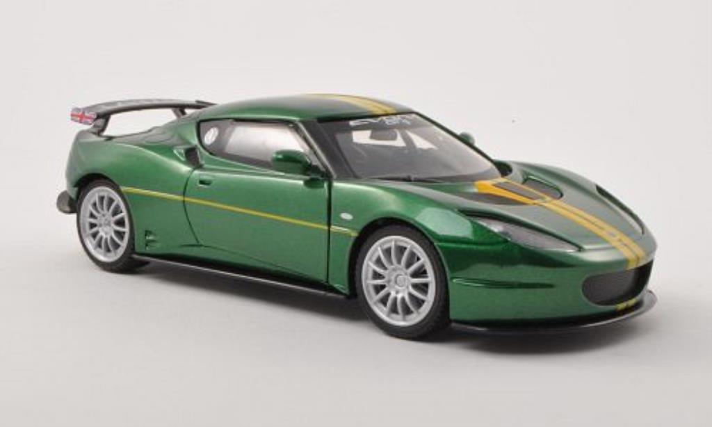 Lotus Evora GT4 1/24 Motormax GT4 grun/geel modelauto