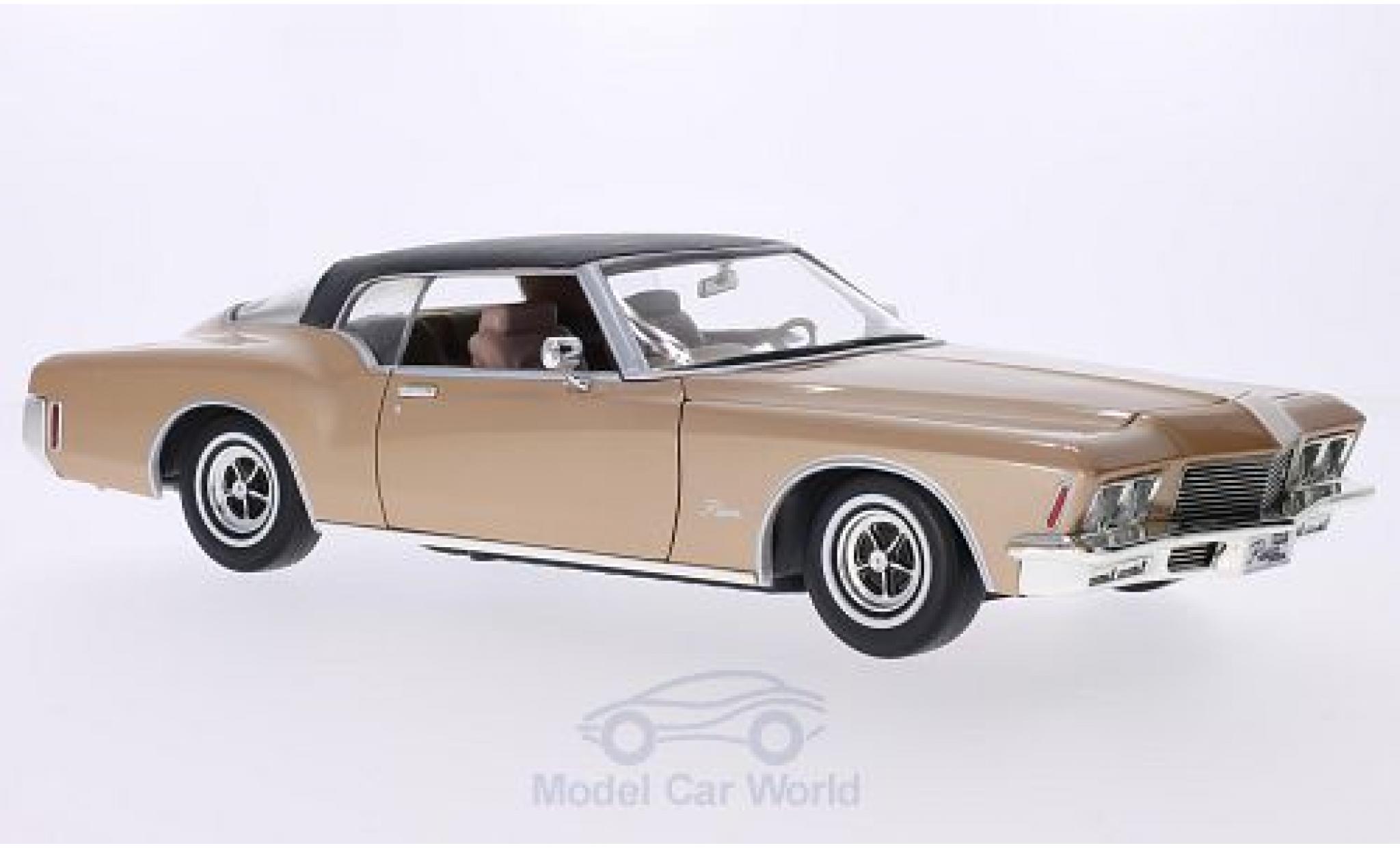 Buick Riviera 1971 1/18 Lucky Die Cast GS gold/matt-zwart 1971 modelauto