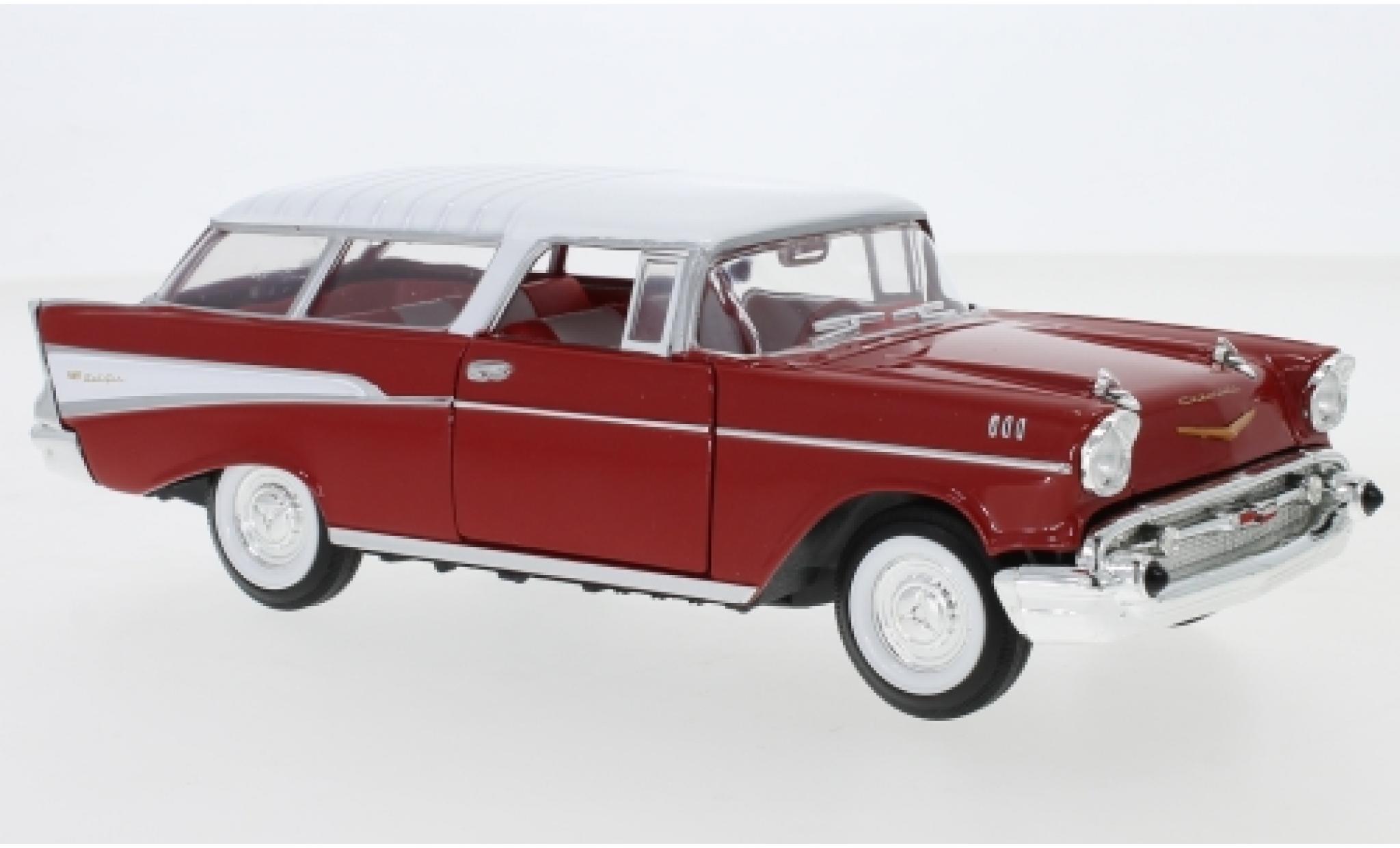 Chevrolet Nomad 1/43 Lucky Die Cast rood/wit 1957 modelauto