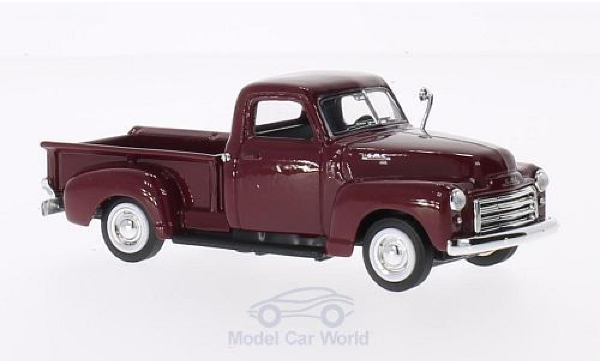 GMC Pick up 1/43 Lucky Die Cast Pick Up rood 1950 ohne Vitrine modelauto