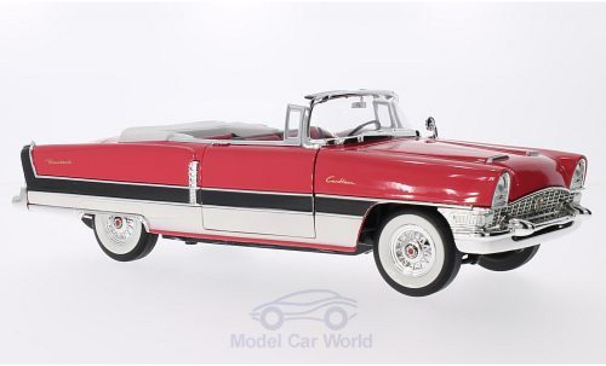 Packard Caribbean 1/18 Lucky Die Cast (Cabriolet) mit zwarten Streifen rood/wit 1955 modelauto