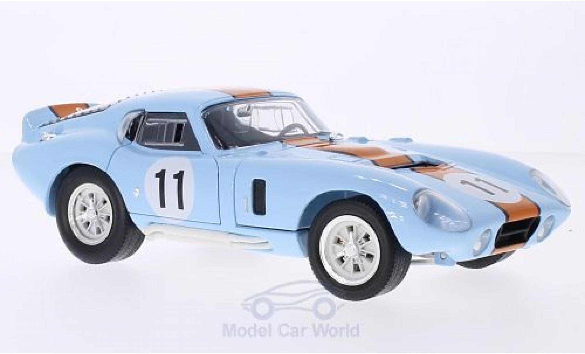 Shelby Cobra 1/18 Lucky Die Cast Daytona Coupe blauw/oranje No.11 1965 modelauto