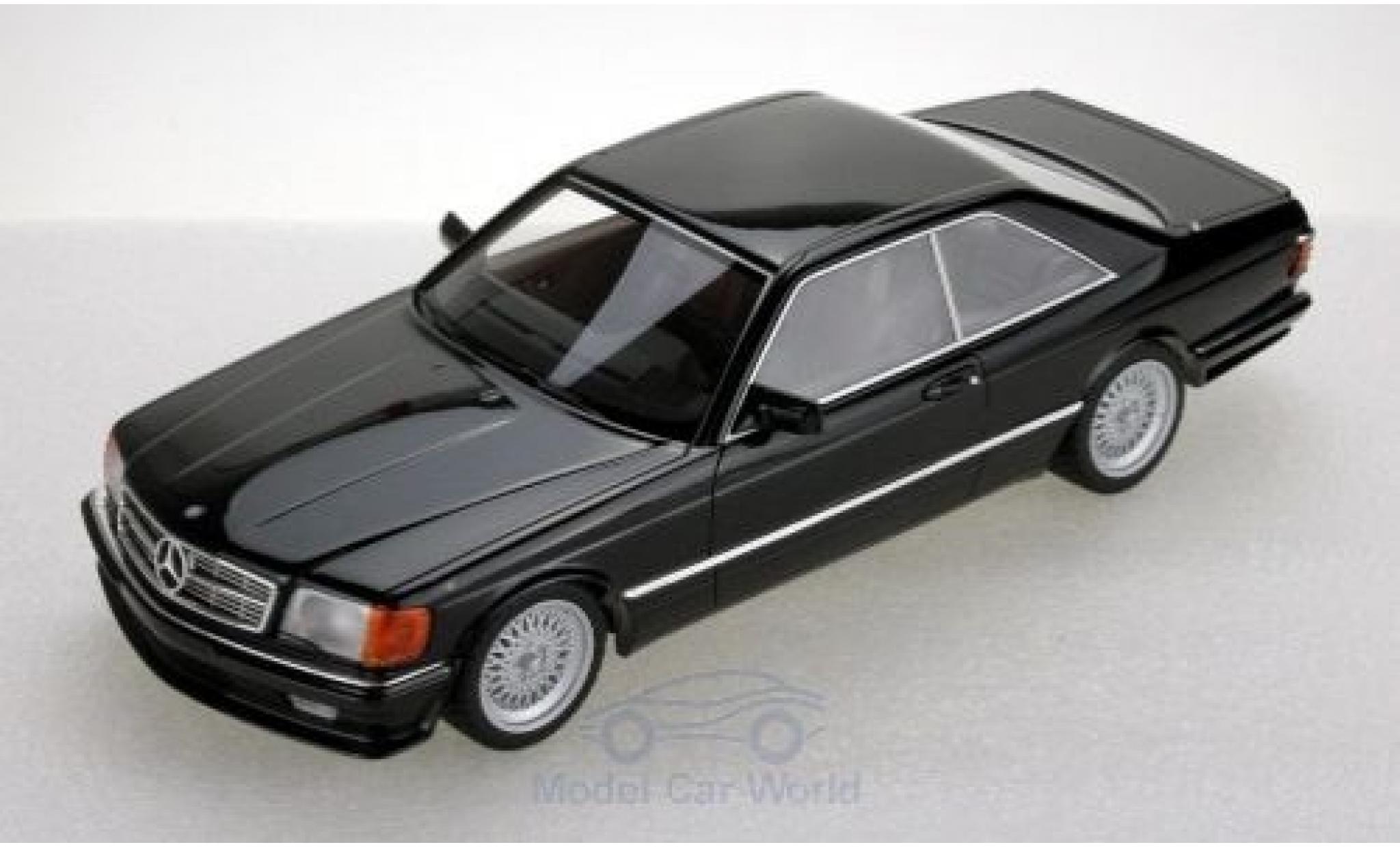 Mercedes 560 1/18 Lucky Step Models SEC (C126) Lorinser zwart 1987 modelauto