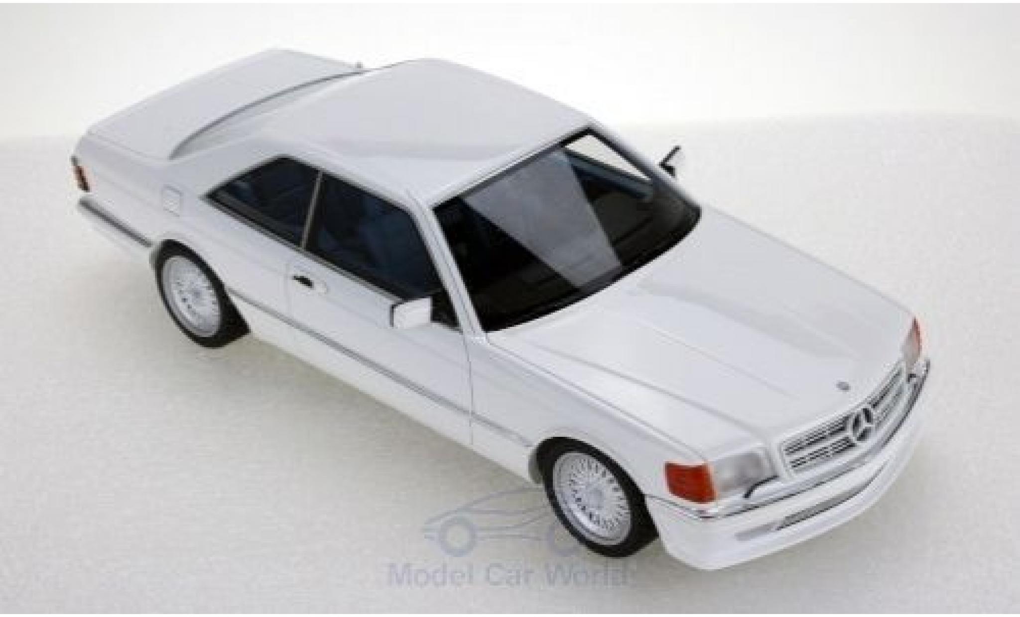 Mercedes 560 1/18 Lucky Step Models SEC (C126) Lorinser wit 1987 modelauto