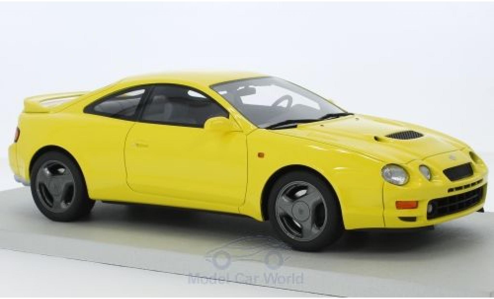 Toyota Celica 1/18 Lucky Step Models ST 205 geel modelauto