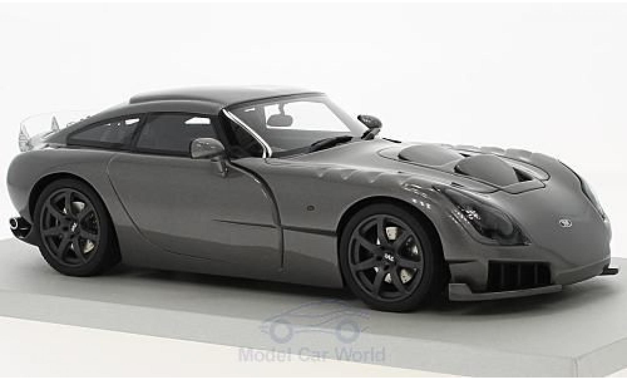 TVR Sagaris 1/18 Lucky Step Models metallic grijs RHD 2005 modelauto