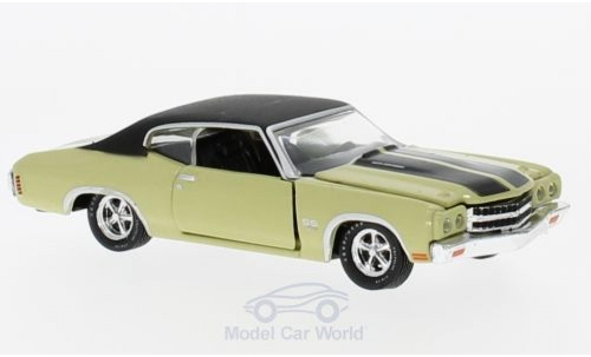 Chevrolet Chevelle 1970 1/64 M2 Machines SS 454 metallic groen/zwart 1970 modelauto