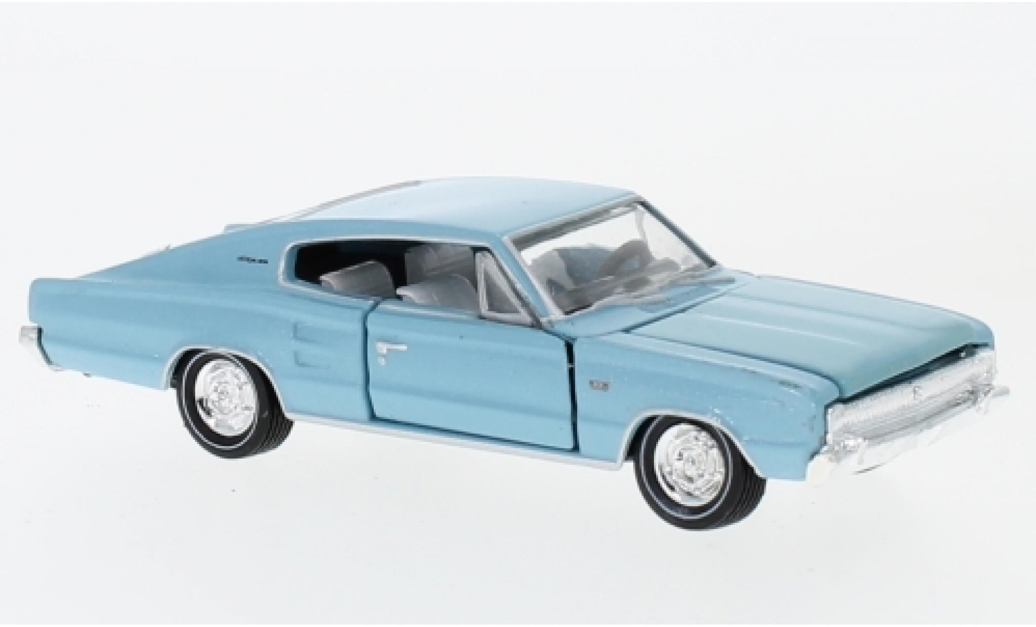 Dodge Charger 1/64 M2 Machines 383 metallic blauw 1966 modelauto