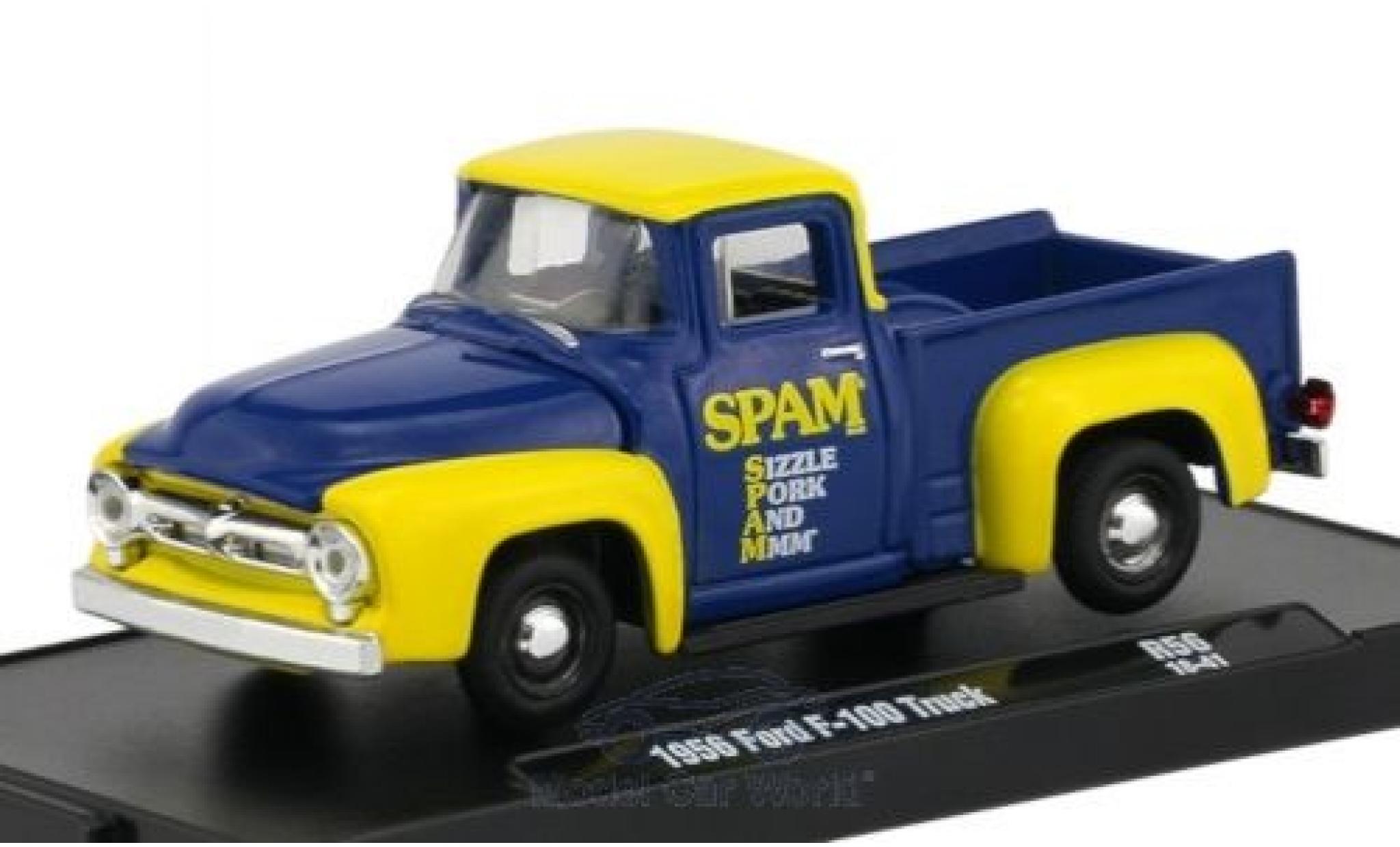 Ford F-1 1/64 M2 Machines 00 blauw/geel 1956 modelauto