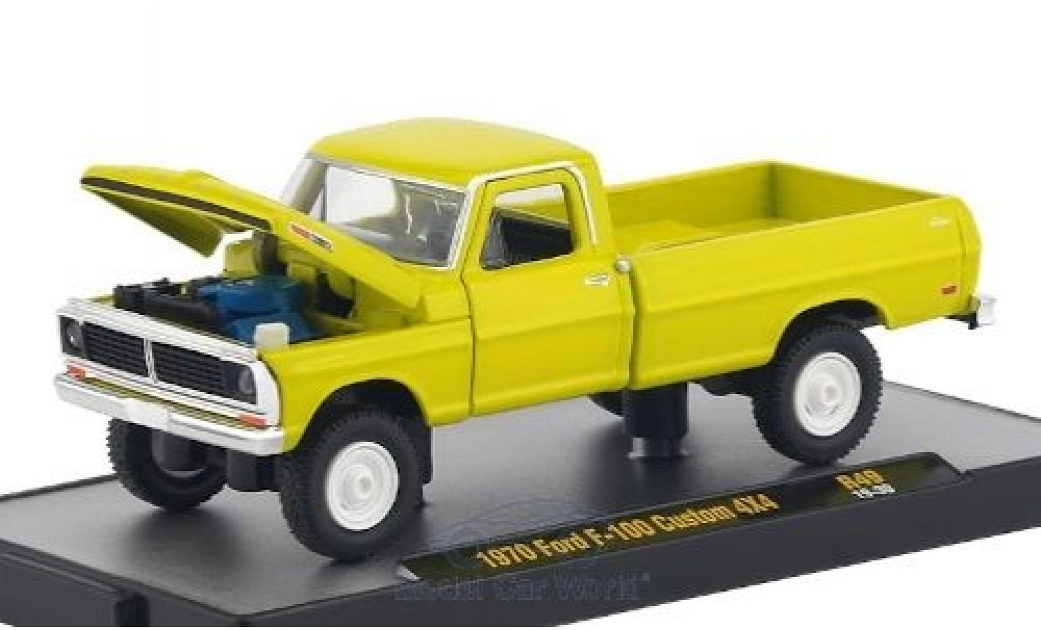 Ford F-1 1/64 M2 Machines 00 Custom 4x4 geel 1970 modelauto