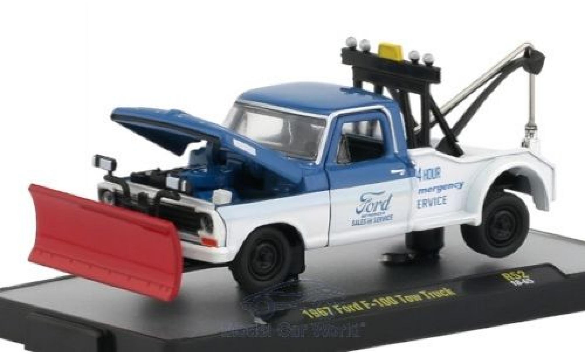 Ford F-1 1/64 M2 Machines 00 Tow Truck blauw/wit 1967 modelauto