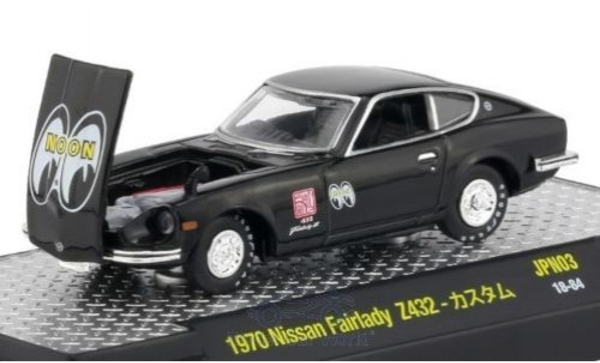 Nissan Fairlady Z 1/64 M2 Machines 432 zwart 1970 modelauto