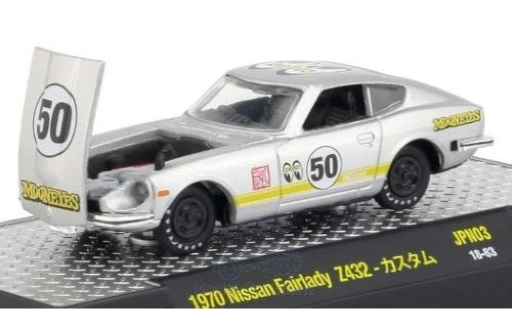 Nissan Fairlady Z 1/64 M2 Machines 432 grijs 1970 modelauto