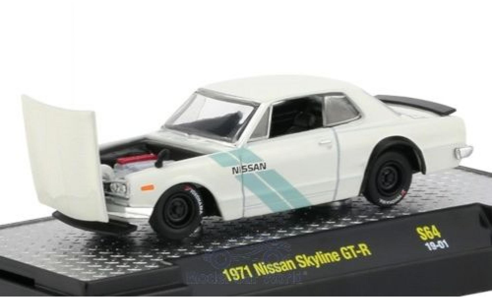Nissan Skyline 1/64 M2 Machines GT-R wit/Dekor RHD 1971 modelauto