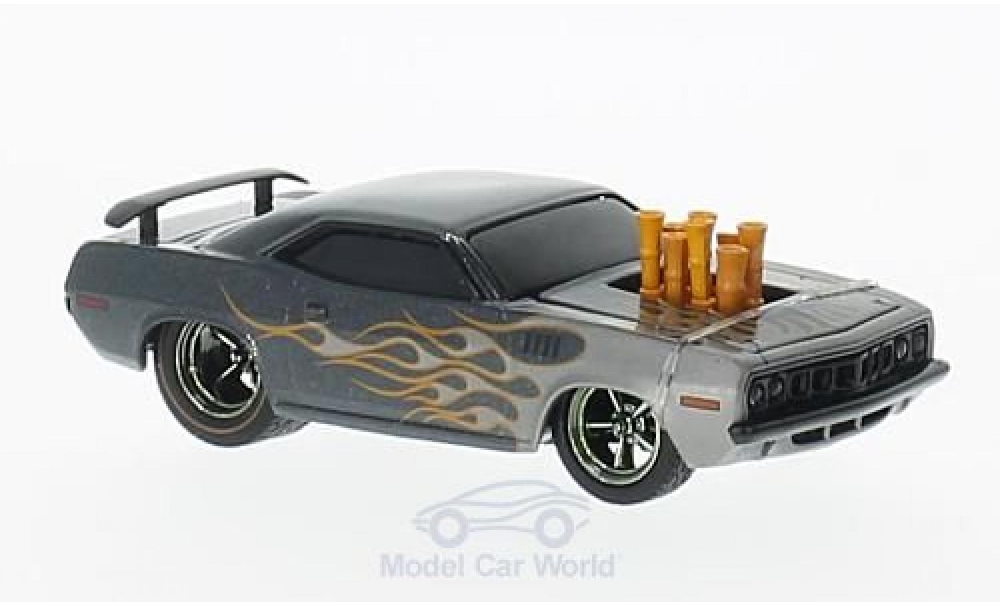 Plymouth Cuda 1971 1/64 M2 Machines 440 metallic grijs 1971 Tuning Wild Cards Release WC05 modelauto