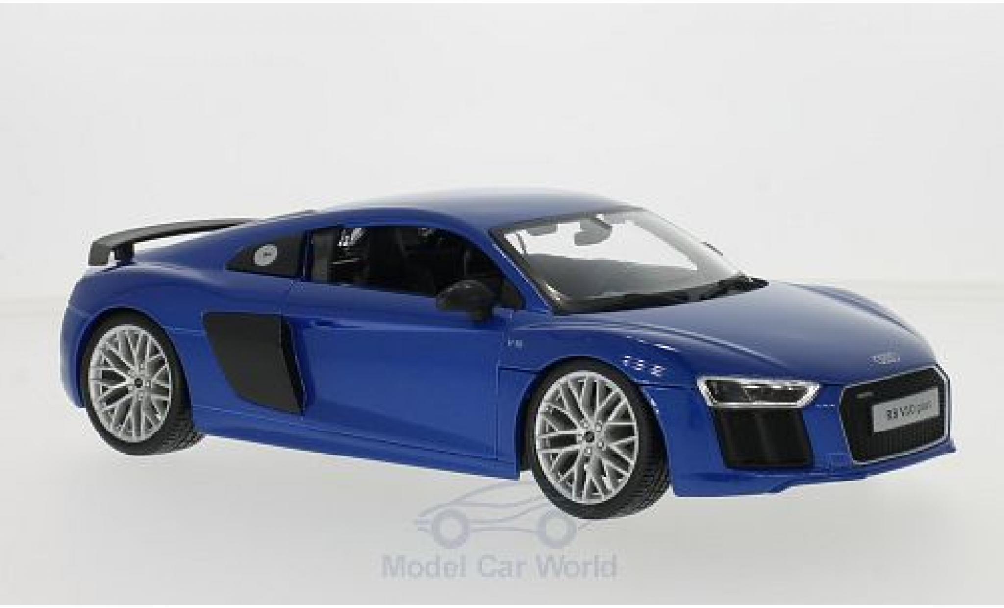 Audi R8 1/18 Maisto V10 Plus blauw modelauto