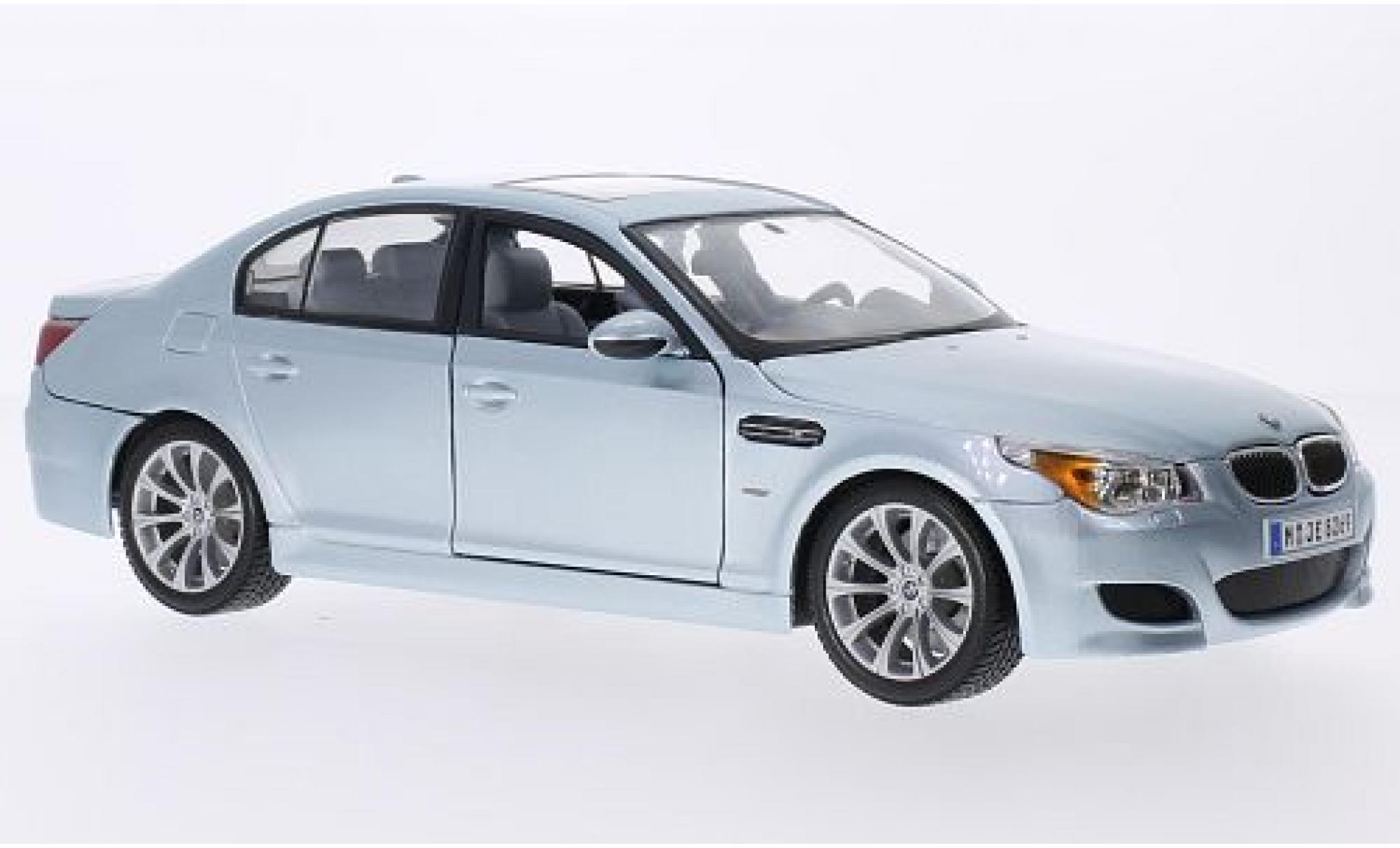 Bmw M5 1/18 Maisto (E60) metallic blauw modelauto