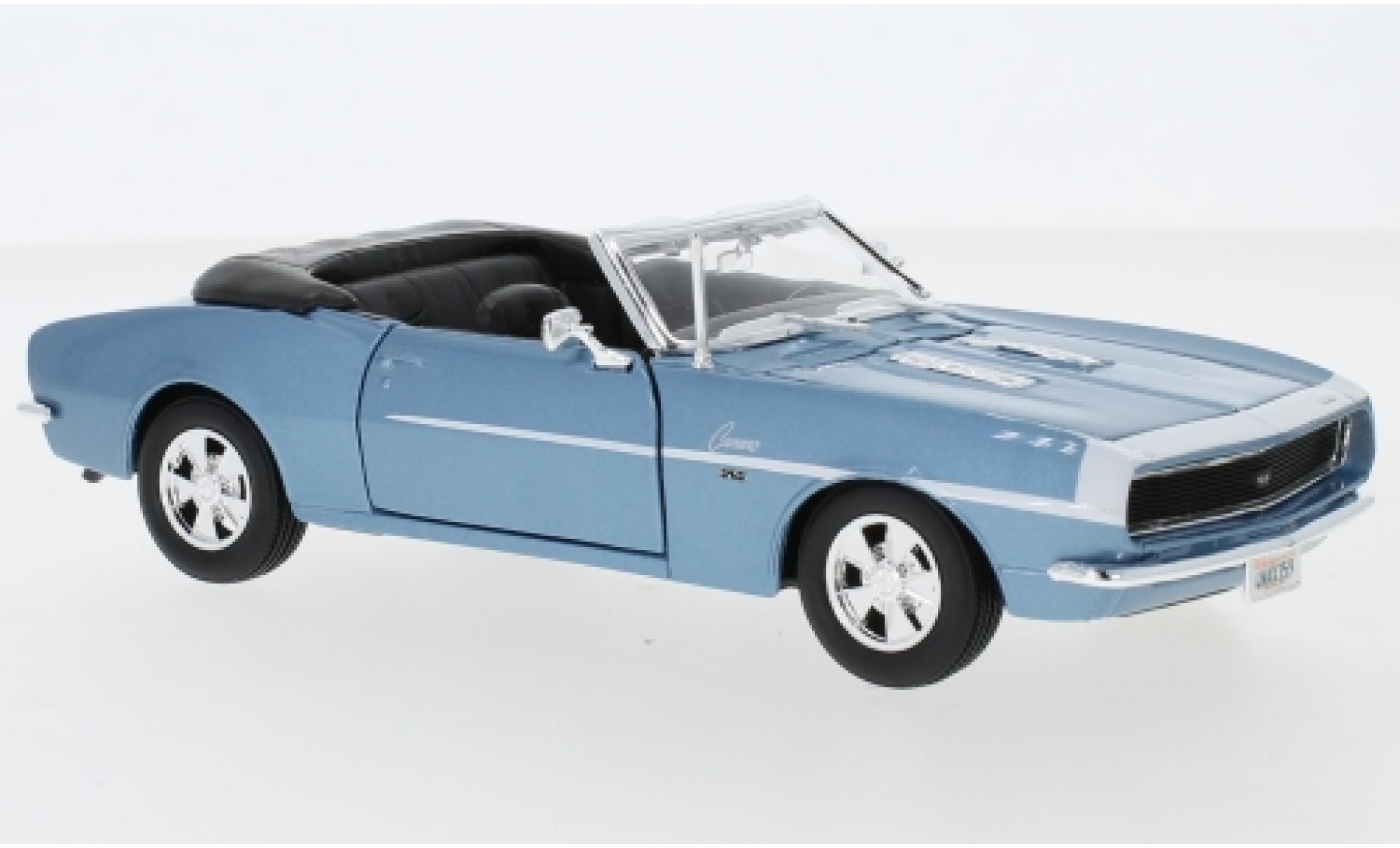 Chevrolet Camaro 1/24 Maisto SS 396 Cabriolet metallic blauw 1968 modelauto
