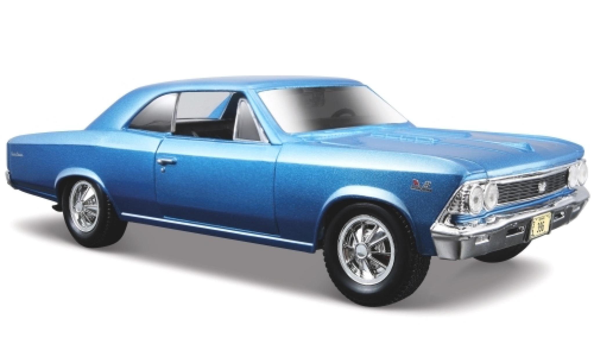 Chevrolet Chevelle 1/24 Maisto SS 396 metallic blauw 1966 sans Vitrine modelauto
