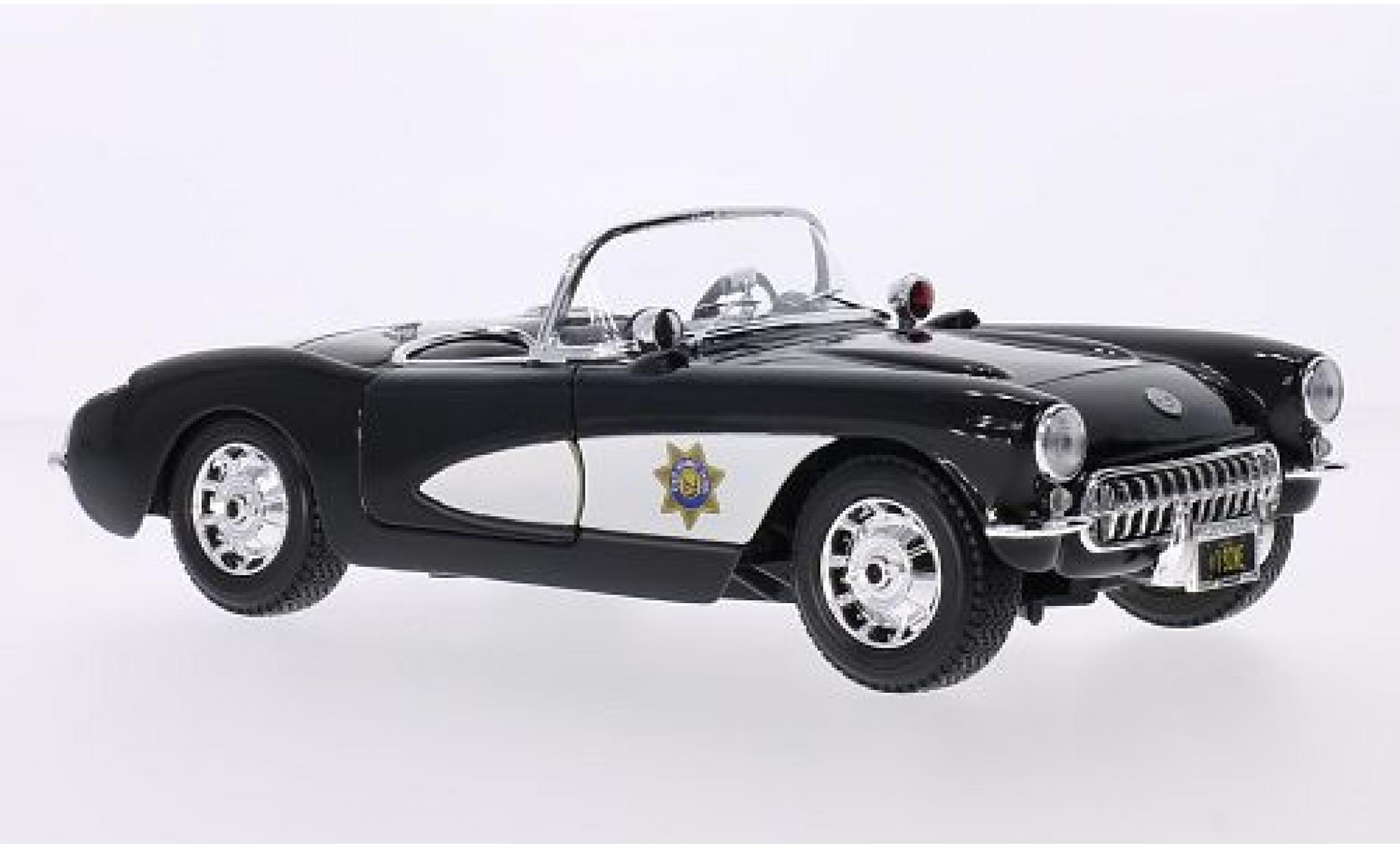 Chevrolet Corvette 1/18 Maisto (C1) State Highway Patrol 1957 modelauto