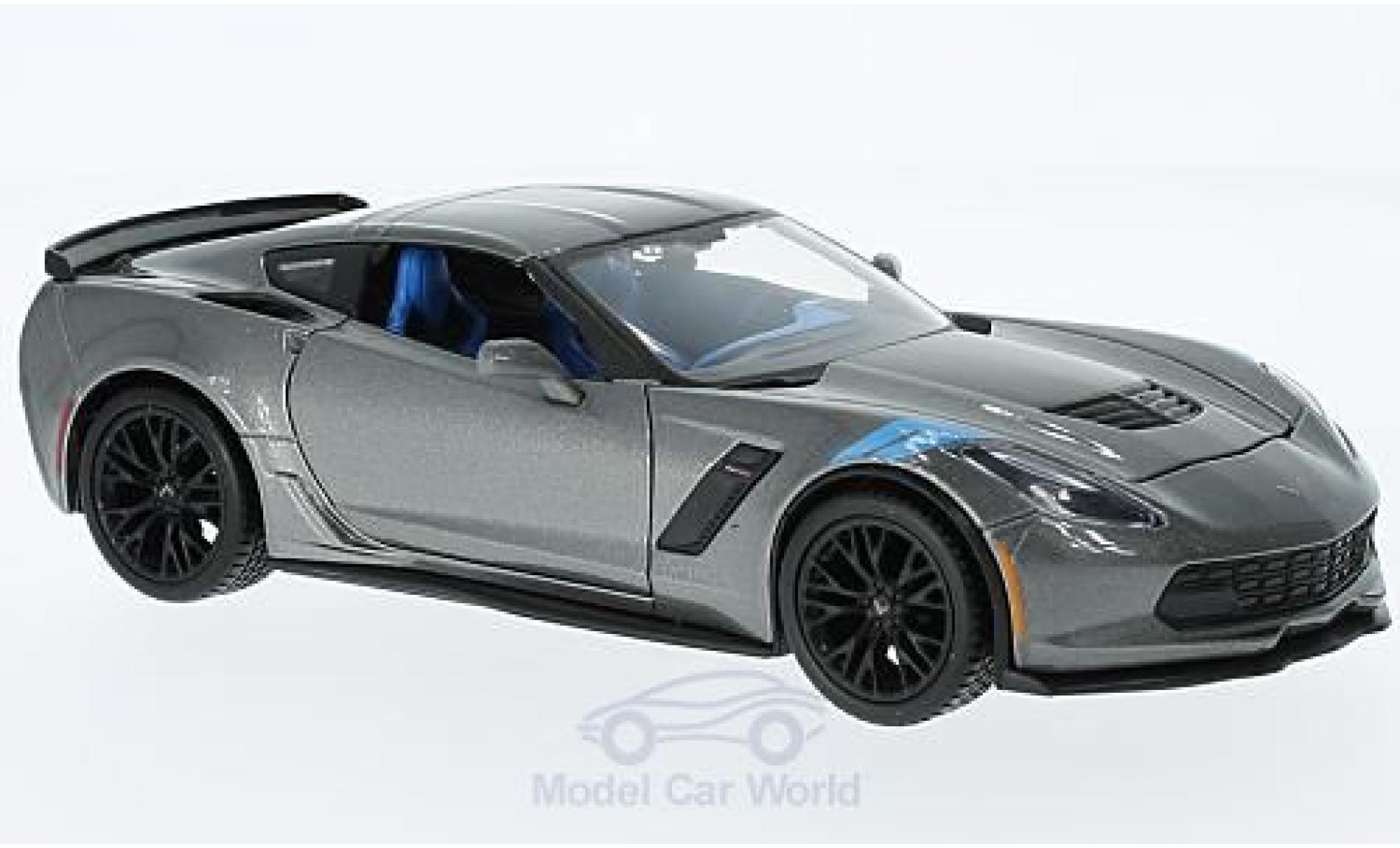 Chevrolet Corvette 1/24 Maisto Grand Sport metallic grijs 2017 ohne Vitrine modelauto