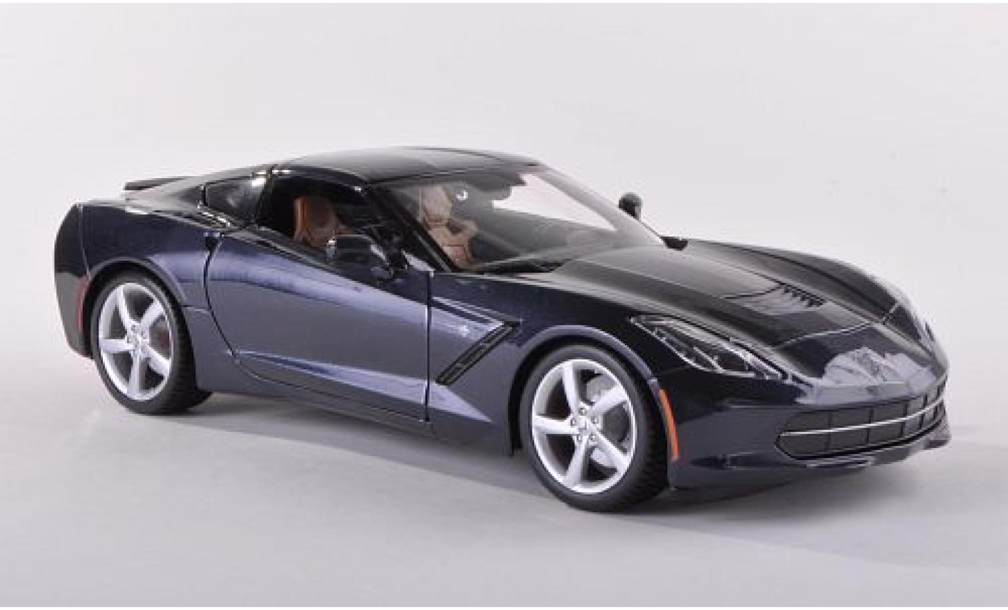 Chevrolet Corvette 1/18 Maisto Stingray (C7) metallic blauw 2013 modelauto