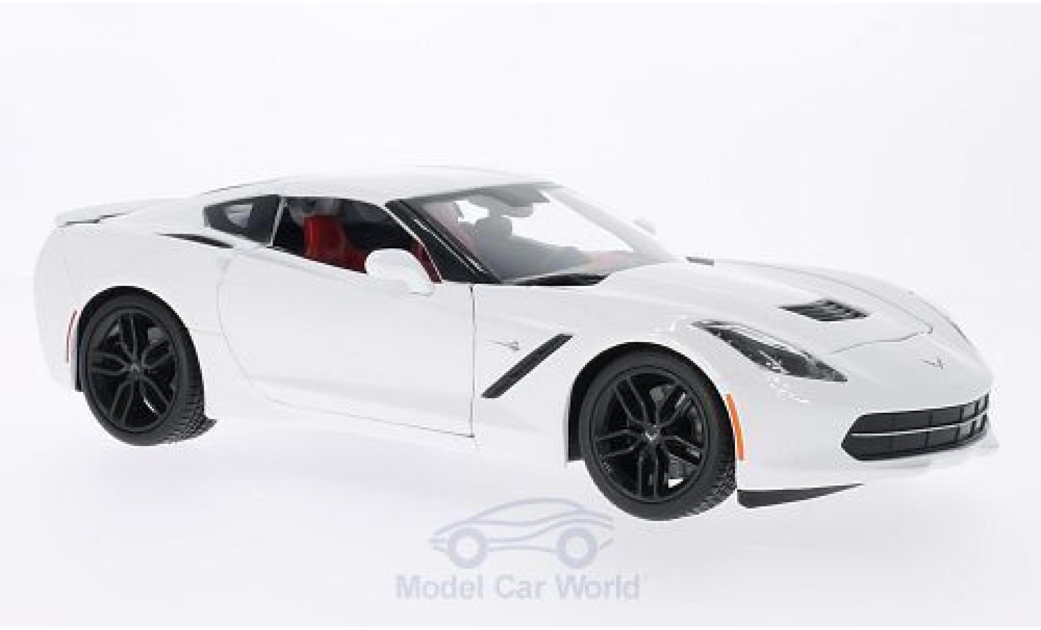 Chevrolet Corvette C7 1/18 Maisto Stingray Z51 (C7) wit 2014 modelauto