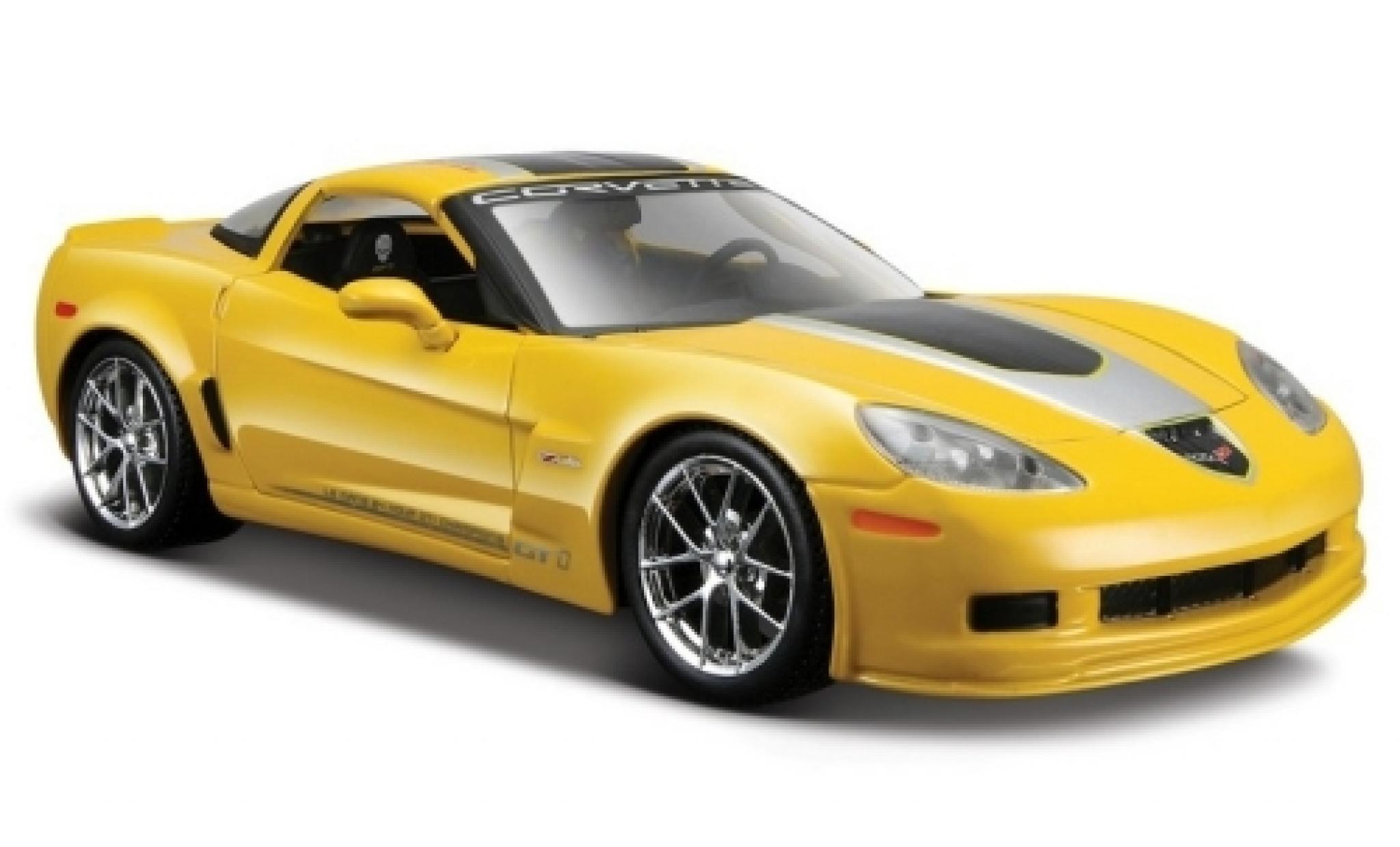 Chevrolet Corvette 1/24 Maisto Z06 GT1 geel 2009 Commemorative Edition modelauto