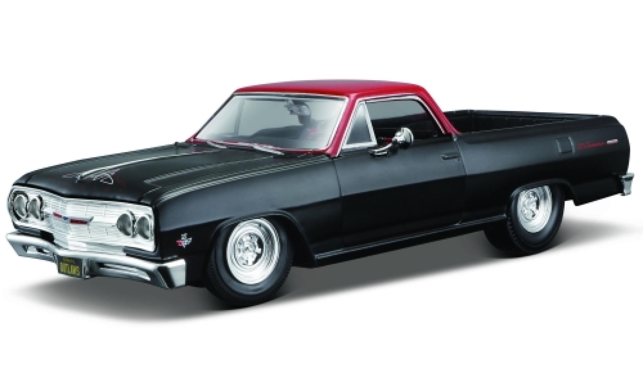 Chevrolet El Camino 1/24 Maisto matt-zwart/rood 1:25 modelauto