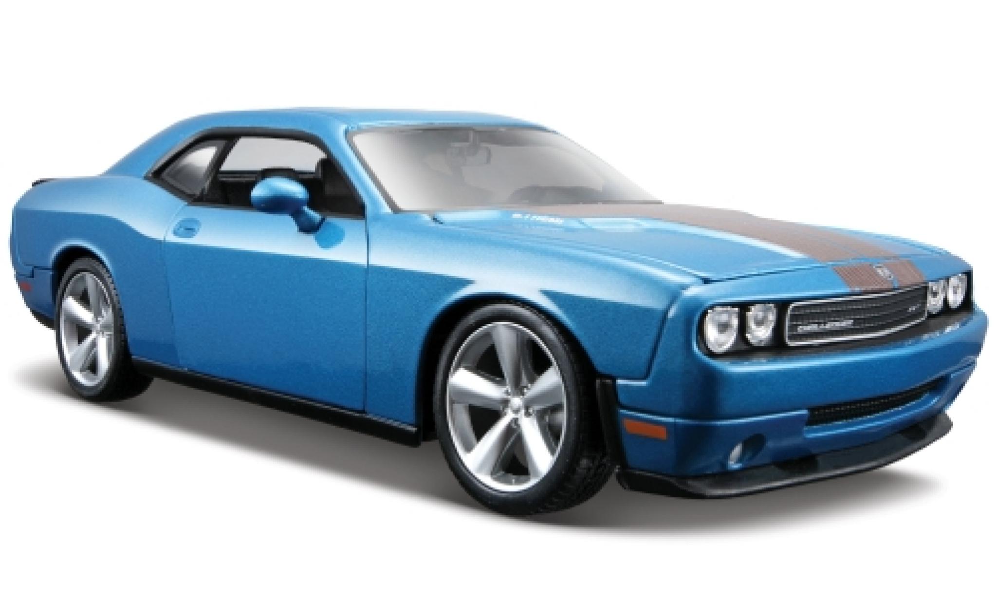 Dodge Challenger 1/24 Maisto SRT8 metallic blauw 2008 modelauto