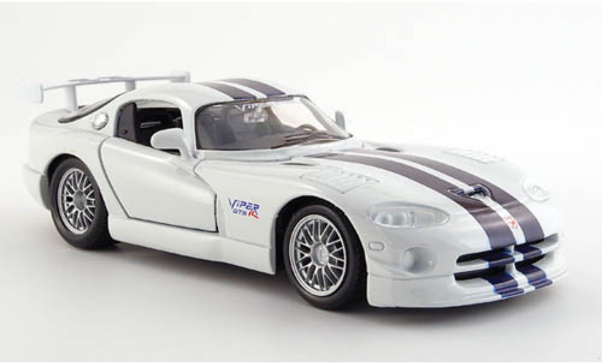 Dodge Viper 1/24 Maisto GT 2 wit avec zwart-blauw Streifen modelauto