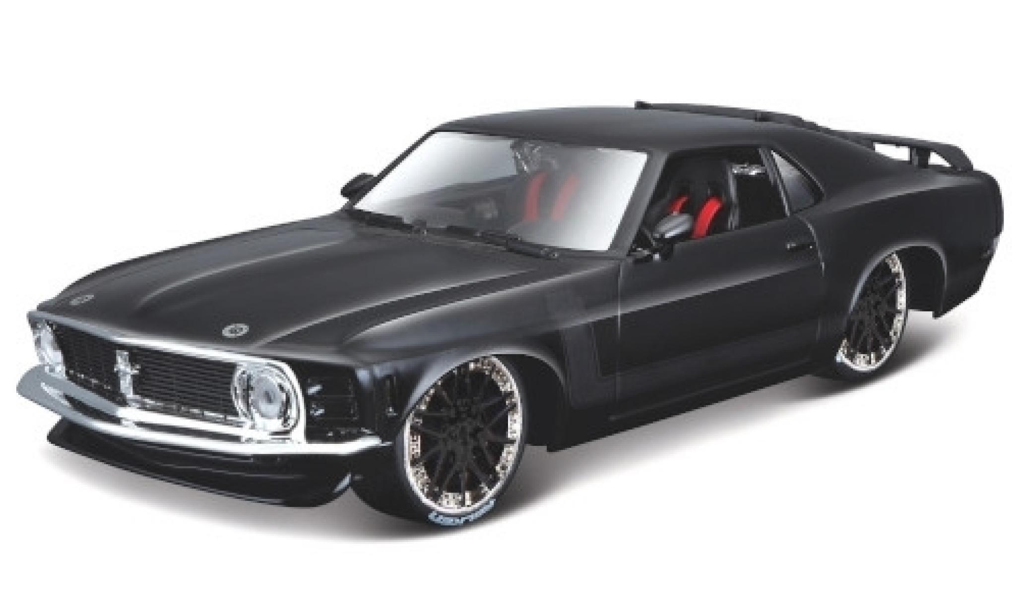 Ford Mustang 1/24 Maisto BOSS 302 Tuning zwart/matt-zwart 1970 modelauto