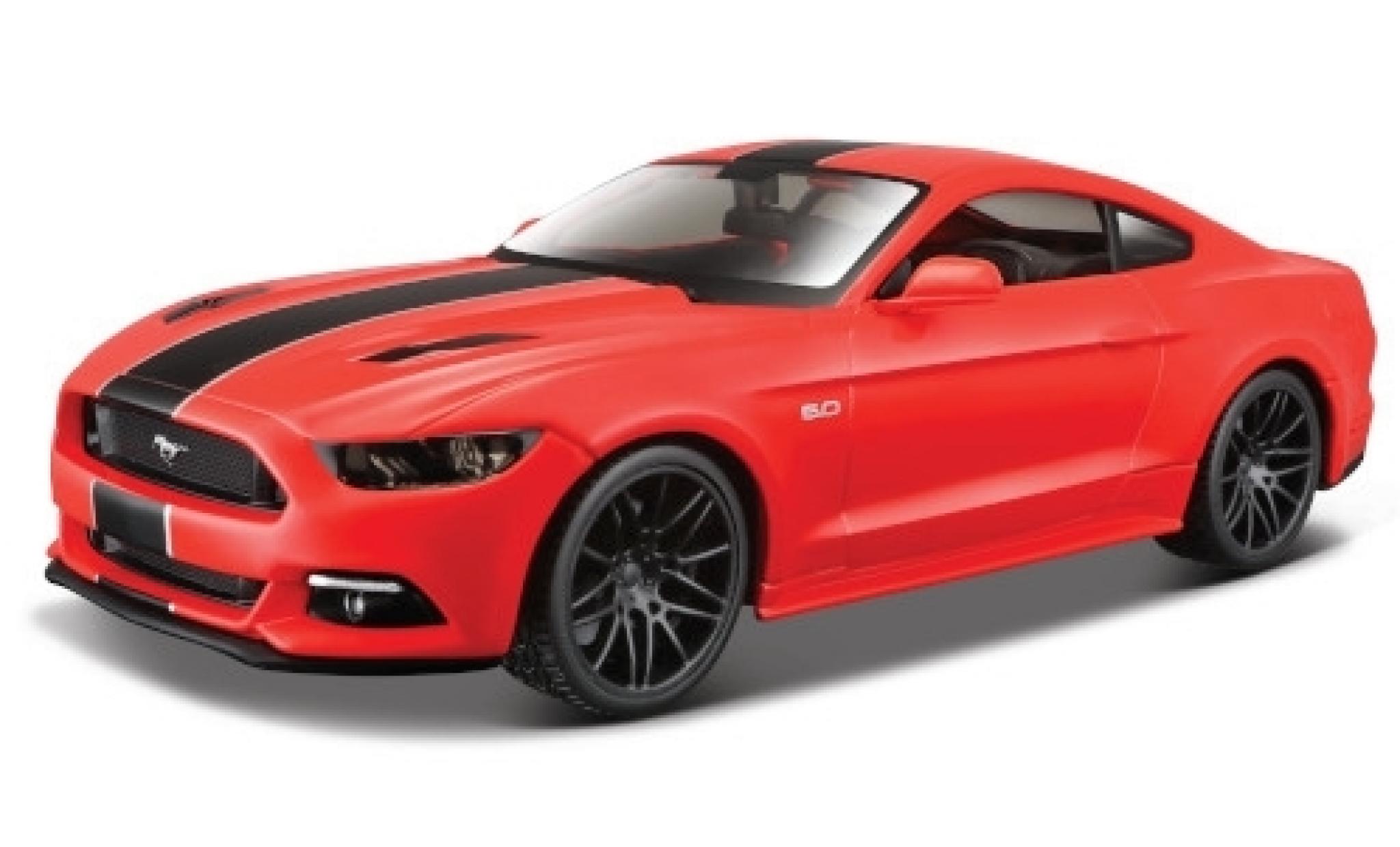 Ford Mustang 1/24 Maisto GT rood/zwart 2015 modelauto