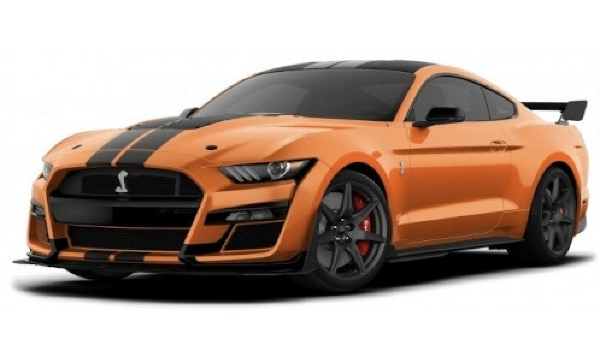 Ford Mustang 1/18 Maisto Shelby GT500 oranje/matt-zwart 2020 modelauto