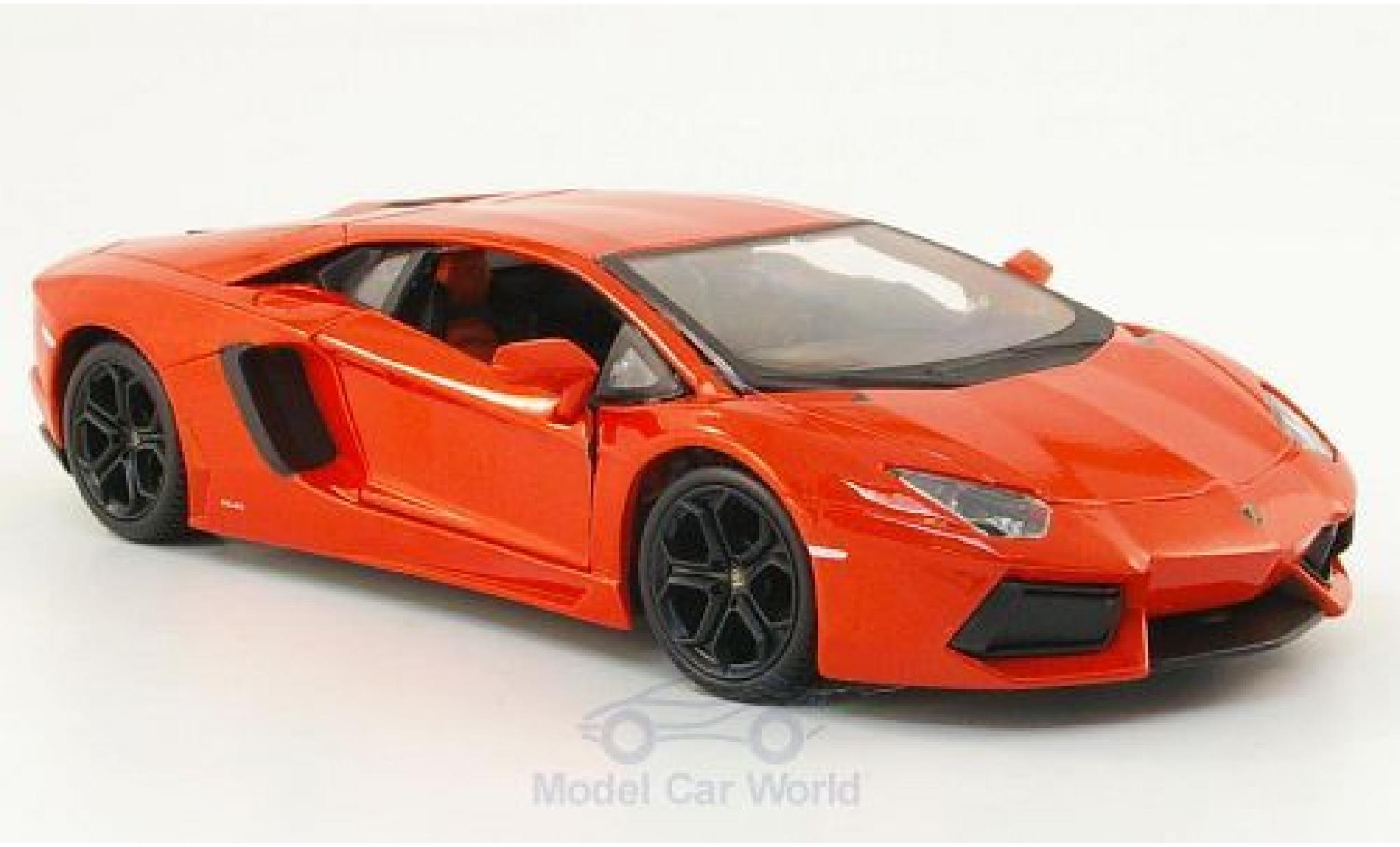 Lamborghini Aventador LP700-4 1/24 Maisto LP700-4 metallic oranje 2011 modelauto