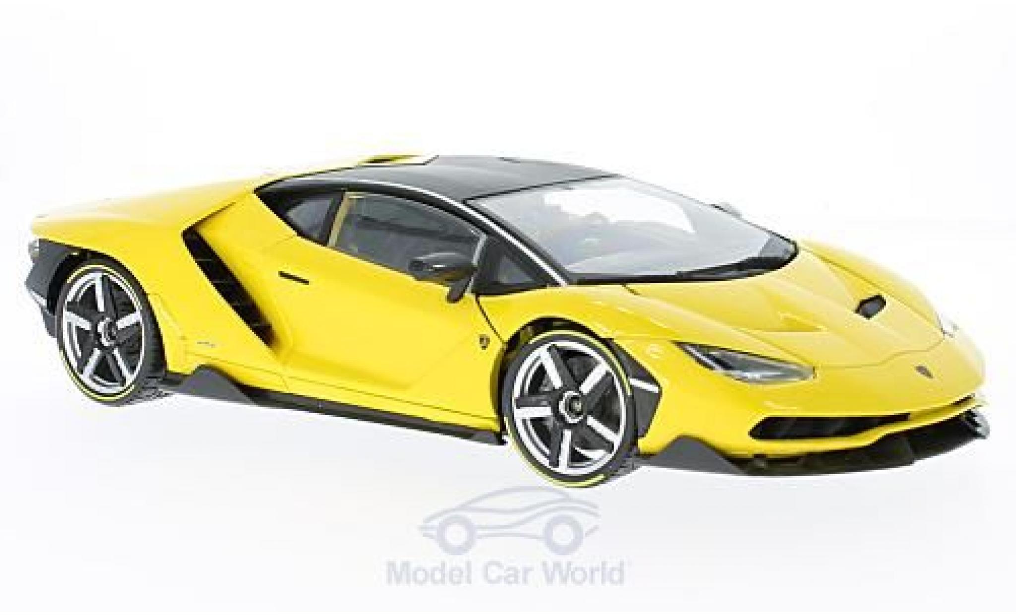 Lamborghini Centenario 1/18 Maisto metallic geel Exclusive -Edition modelauto