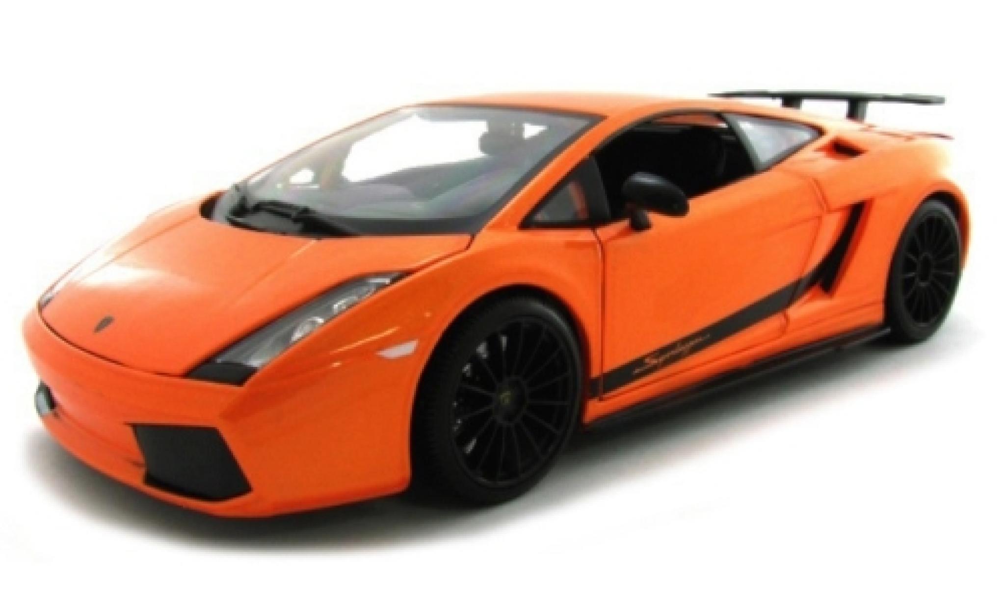 Lamborghini Gallardo 1/18 Maisto Superlegerra metallic oranje 2007 modelauto