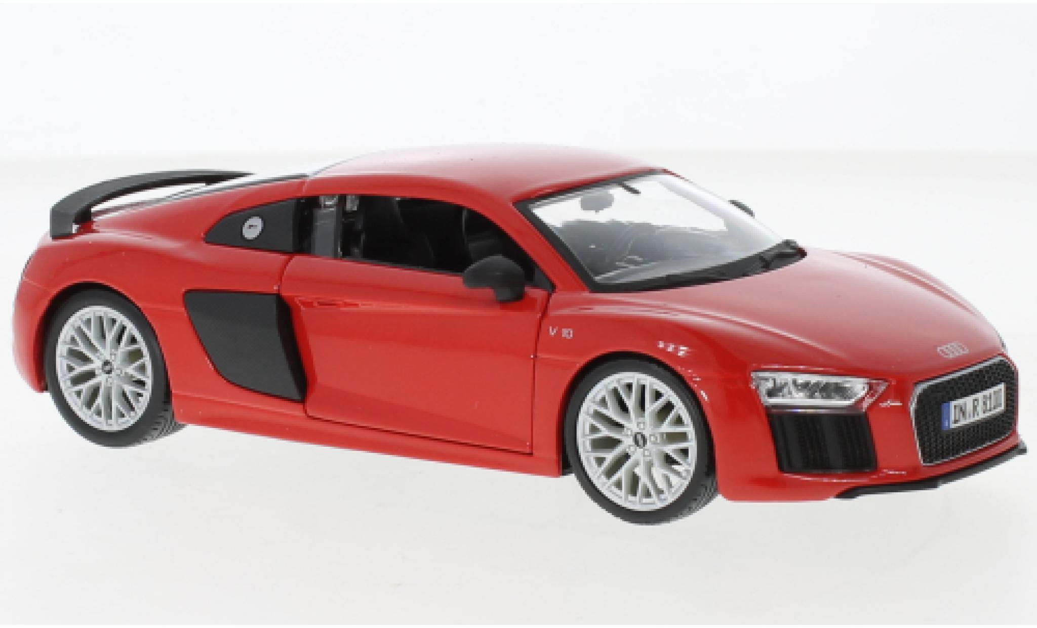 Audi R8 1/24 Maisto V10 Plus rood clair modelauto