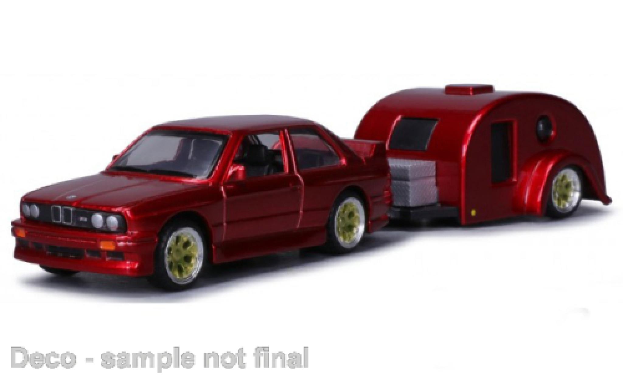 Bmw M3 1/64 Maisto (E30) metallic rood 1988 modelauto