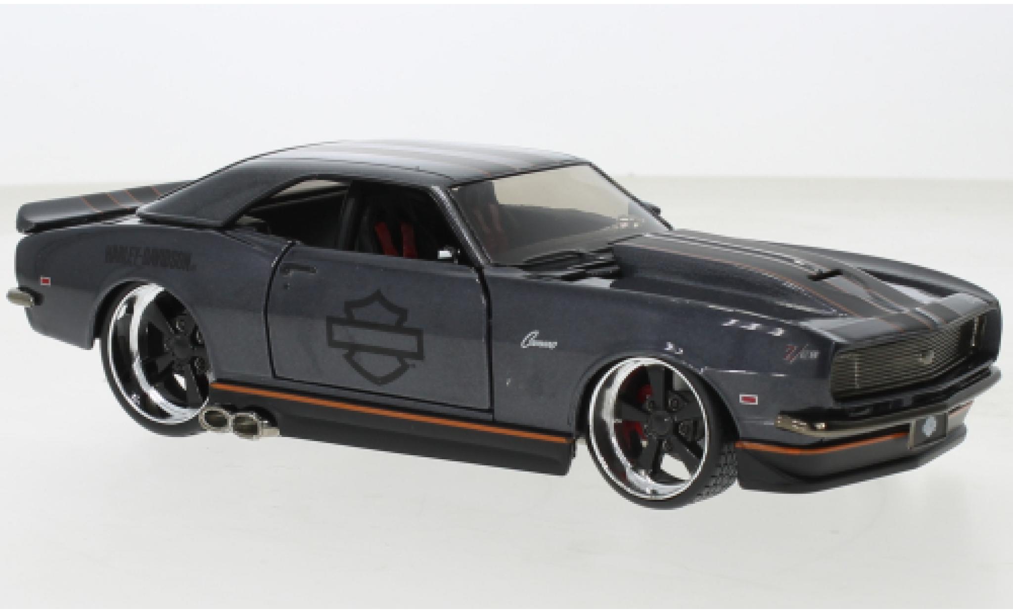Chevrolet Camaro 1/24 Maisto Z28 metallic grijs Harley-Davidson 1968 modelauto