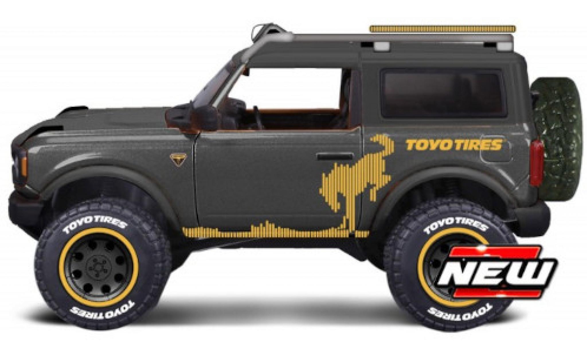 Ford Bronco 1/24 Maisto Wildtrak Offroad grijs/Dekor 2021 modelauto