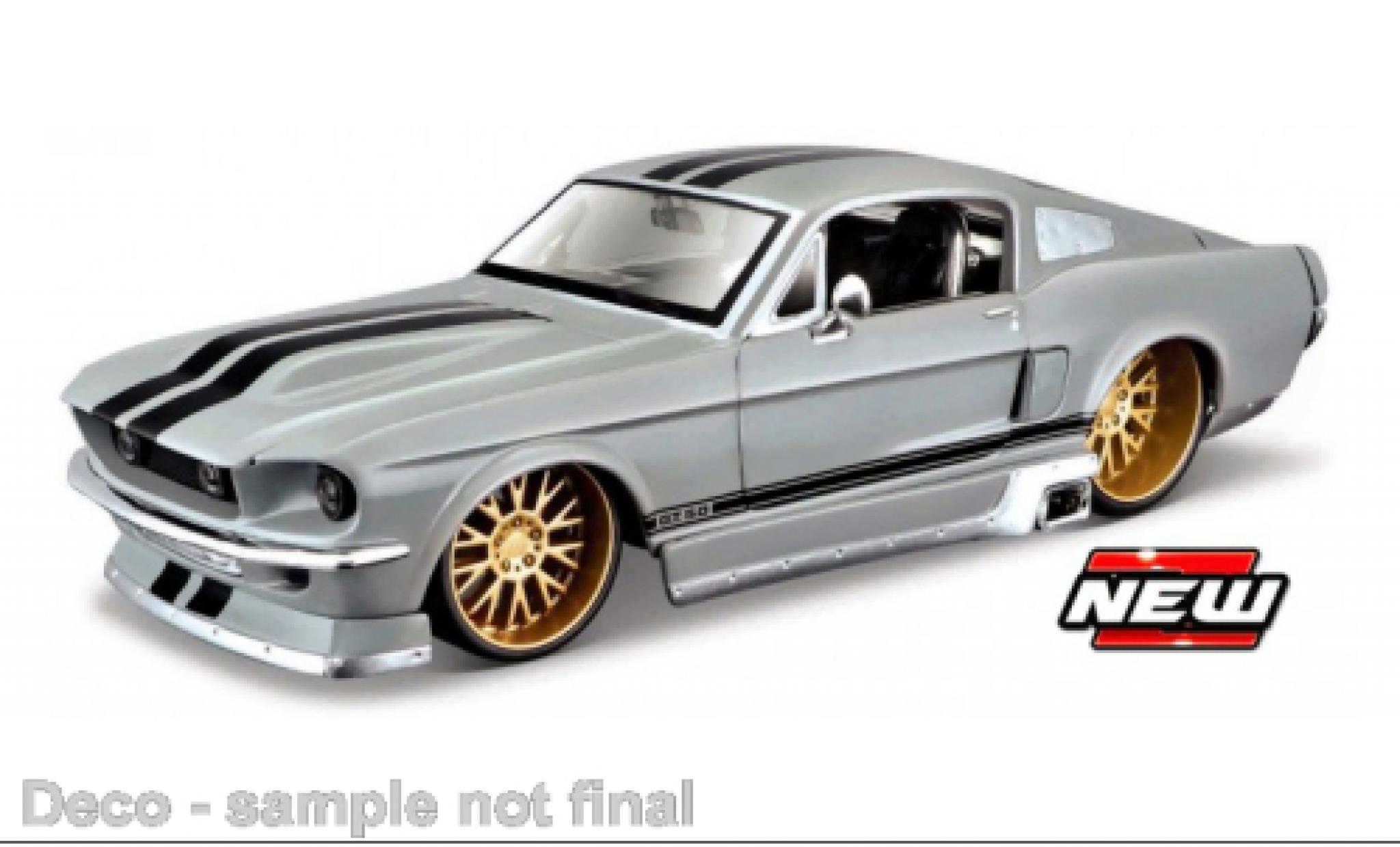 Ford Mustang 1/24 Maisto GT grijs/zwart 1967 modelauto