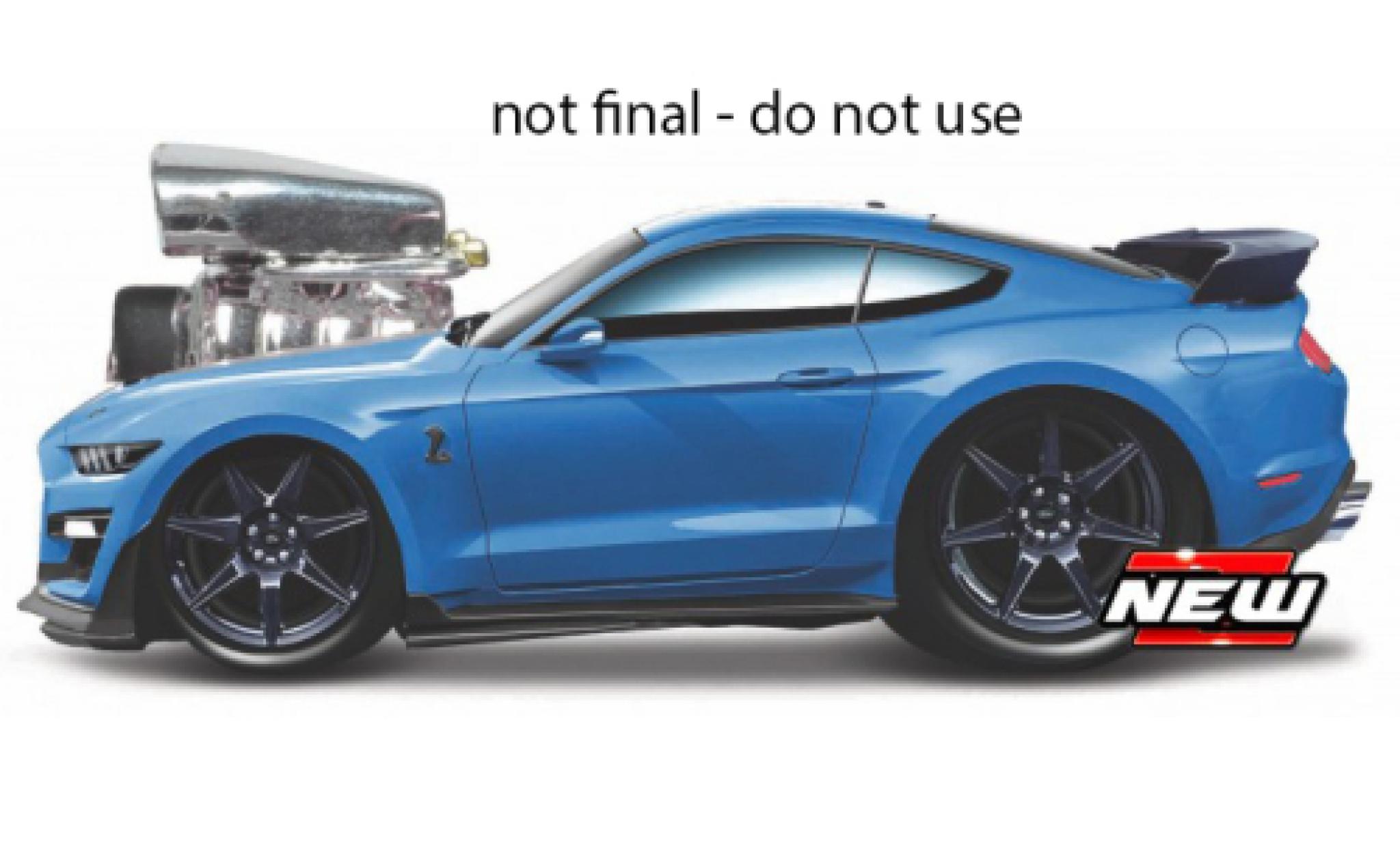 Shelby GT 500 1/64 Maisto Ford Mustang metallic blauw 2020 modelauto